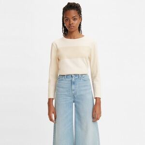 Levis Made & Crafted Bracelet Sleeve Heavyweight Tee in Neutral Stripes Medium